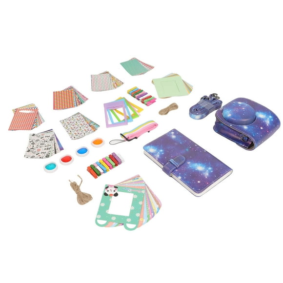 Camera Accessories Bundle Kit, Camera Case PU Star Sky Color Camera Lanyard Album Color Filter Camera Accessories for Camera