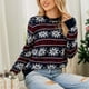 thumbnail image 5 of Suéteres Para Mujer Suéter de Cuello Alto Punto Estampado de Navidad Suéter Recreativo Tops de Manga Larga Odeerbi ODB181550, 5 of 8