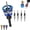 Blue, variant on Two-Flute Counterbore with Depth Stop, 4PCS Countersink Drill Bit Set – Adjustable Depth Stop Collar, Tapered Head Counter-Bore, Hex Shank for Wood, MDF, Particleboard, Precise Depth Control (Blue)