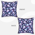 thumbnail image 3 of Haiem Skull crystal flower Print Velvet Soft Solid Decorative Square Throw Pillow Covers Set with Elegant Piping Christmas Cushion Case for Sofa Bedroom Car-20"x20", 3 of 8