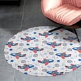 thumbnail image 4 of Cute Airplane Pattern Round Carpet Circle Rug Outdoor Patio Area Rug Washable Large Area Rugs Hallway Room Decor Fitness Mats, 4 of 8