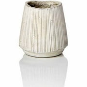 Striated Cement Vessel, 7"