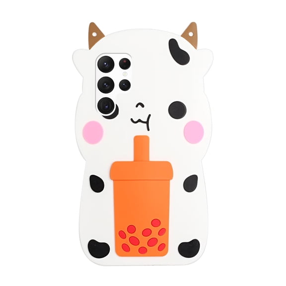 for Galaxy S22 Ultra 6.8" 2022 Case, Premium Soft TPU Anti-Drop Case with Long Lanyard Shockproof Protective Case for S22 Ultra Ladies Girls Women Boys, Cows