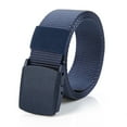 thumbnail image 2 of Hontri Nylon Belt in Clearance, Belt Nylon Waist Mens Metal- Long Belt Check Buckle Canvas Belt, Male Blue One Size, 2 of 9