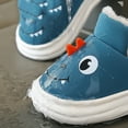 thumbnail image 6 of Generic Slippers Children Children Cotton Slippers Boys Cartoon Dinosaur Bag With Cotton Shoes Household Hair Shoes Baby Middle School Children Cotton Slippers ﻿(9.5 Years,Navy), 6 of 9