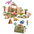 thumbnail image 4 of Juego de juguetes de animales de madera para niños, parque de dinosaurios, juguete de viaje con decoración para la casa, divertido juguete, 4 of 8