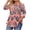 Orange, variant on Sawvnm Women Blouses Plus Size Women's Fashion Loose Casual Printing 3/4 Sleeve T-Shirt Round Neck Plus Size Top Skirts for Women Sky Blue 2XL