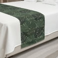 thumbnail image 2 of Tropical Bed Runner, Exotic Pattern of Monstera Leaves Hawaiian Plantation, Decorative Accent Bedding Scarf for Hotels Homes and Guestrooms, King, Grey Green, by Ambesonne, 2 of 2