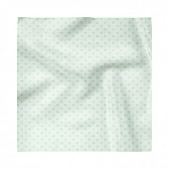Mint Decorative Napkins Set of 4, Retro Style Polka Dots Motifs Nostalgic Hipster Style All Time Fashion Elements, Silky Satin Fabric for Brunch Dinner Party, 18", Almond Green, by Ambesonne