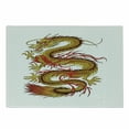 thumbnail image 1 of Japanese Dragon Cutting Board, Mythical Fiery Character Cultural, Decorative Tempered Glass Cutting and Serving Board, Small Size, Mustard Vermilion Brown, by Ambesonne, 1 of 1