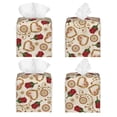 thumbnail image 2 of Lsque Valentine'S Day Rose Printed Tissue Box Cover Holder, Facial Paper Organizer Dispenser,Square with Bottom Belt, PVC Leather Decorative Organizer, 2 of 8
