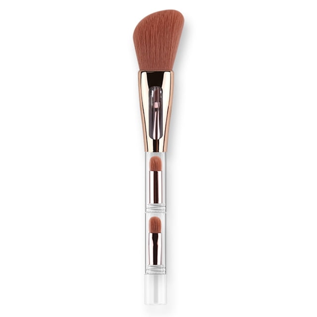 Graflsoa ZOREYA 4-in-1 Portable Makeup Brush Set for Blending, Shading, and Application - Fiber Hair & ABS Design, Compact & Lightweight