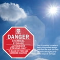 thumbnail image 6 of Danger Chemical Storage Authorize Octagon Sign Weather Resistant Made in the USA, 6 of 6