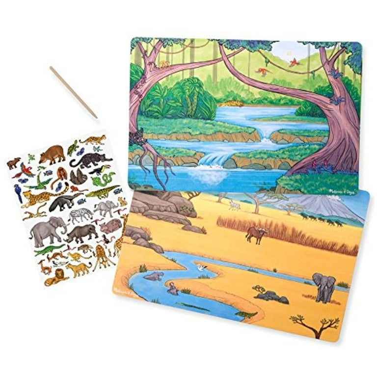 Melissa & Doug Reusable Jungle & Savanna Sticker Pad