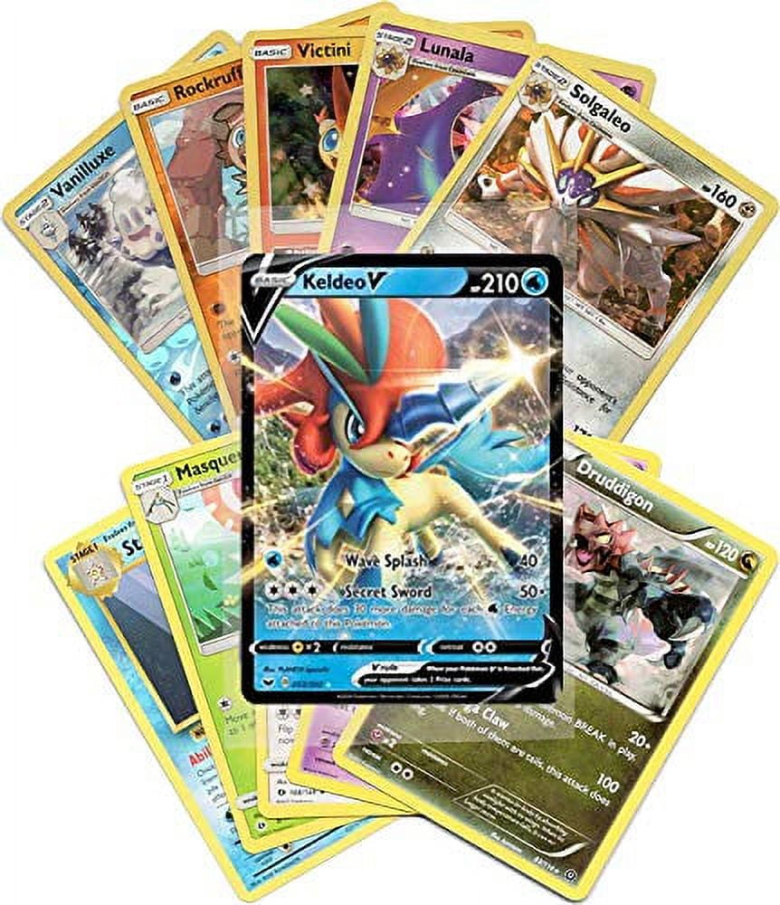 Pokemon Assorted 50 Card Lot with Guaranteed V Pokemon, 1x4x3 