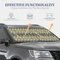 thumbnail image 4 of Xecao Traditional Tribal Aztec1 for Foldable Car Sun Shades (2-Pack) offer sun protection with an easy-fold design for convenient windshield shading., 4 of 7