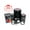 Blue, variant on Fat Mobster Cat with Bowler Hat Self-Inking Rubber Stamp Ink Stamper for Stamping Crafting Planners - 1/2 Inch Mini - Red Ink