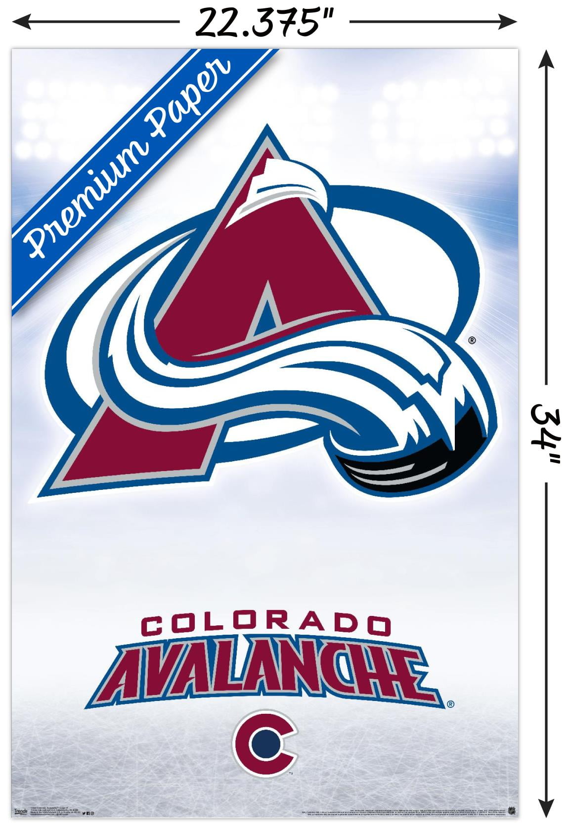 NHL Colorado Avalanche - Logo 17 Wall Poster, 22.375 x 34