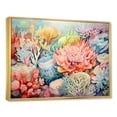 thumbnail image 2 of Designart "Joy In The World Of Colorful Coral Reefs I" Coastal Coral Under Water Floater Framed Wall Art Prints, 2 of 5