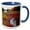 Blue/White, variant on 3drose, Usa, Maine. the Bubbles and Jordan Pond in Autumn Colors, Acadia Np., 11oz Two-tone Red Mug