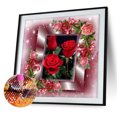 thumbnail image 4 of (NH1139) Serie Flores Rosas Diamantes Redondos Pintura Diamantes Resina 30*30CM 24 Colores, 4 of 9