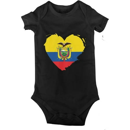 

Ecuador Flag Heart Baby Jersey Bodysuit Romper Jumpsuit Short Sleeve T-Shirt Playsuit