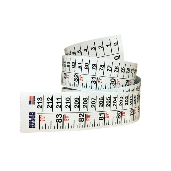 Height Indicator Adhesive Ruler - 7 Foot, and Inches and Centimeters on a Sticker Roll
