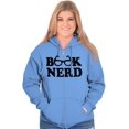 thumbnail image 3 of Book Club Nerd Nerdy Geeky Hipster Zip Hoodie Sweatshirt Women Brisco Brands M, 3 of 6