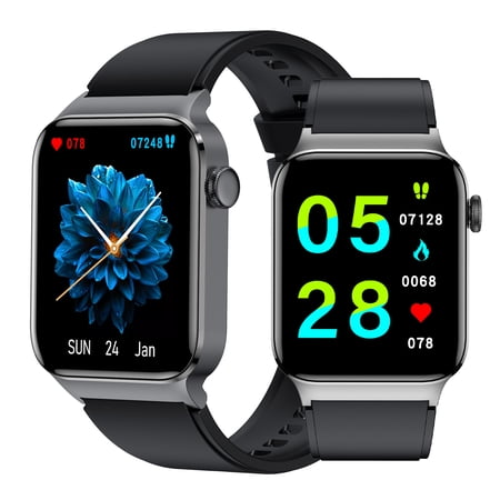 VAYKAL Smart Watch Fitness Tracker 1.85 inch Make/Answer Calls Message Notification Voice Assistant Multi Sports Modes IP67 Waterproof