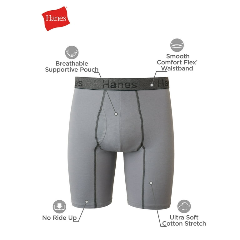 Hanes long leg boxer briefs walmart best sale