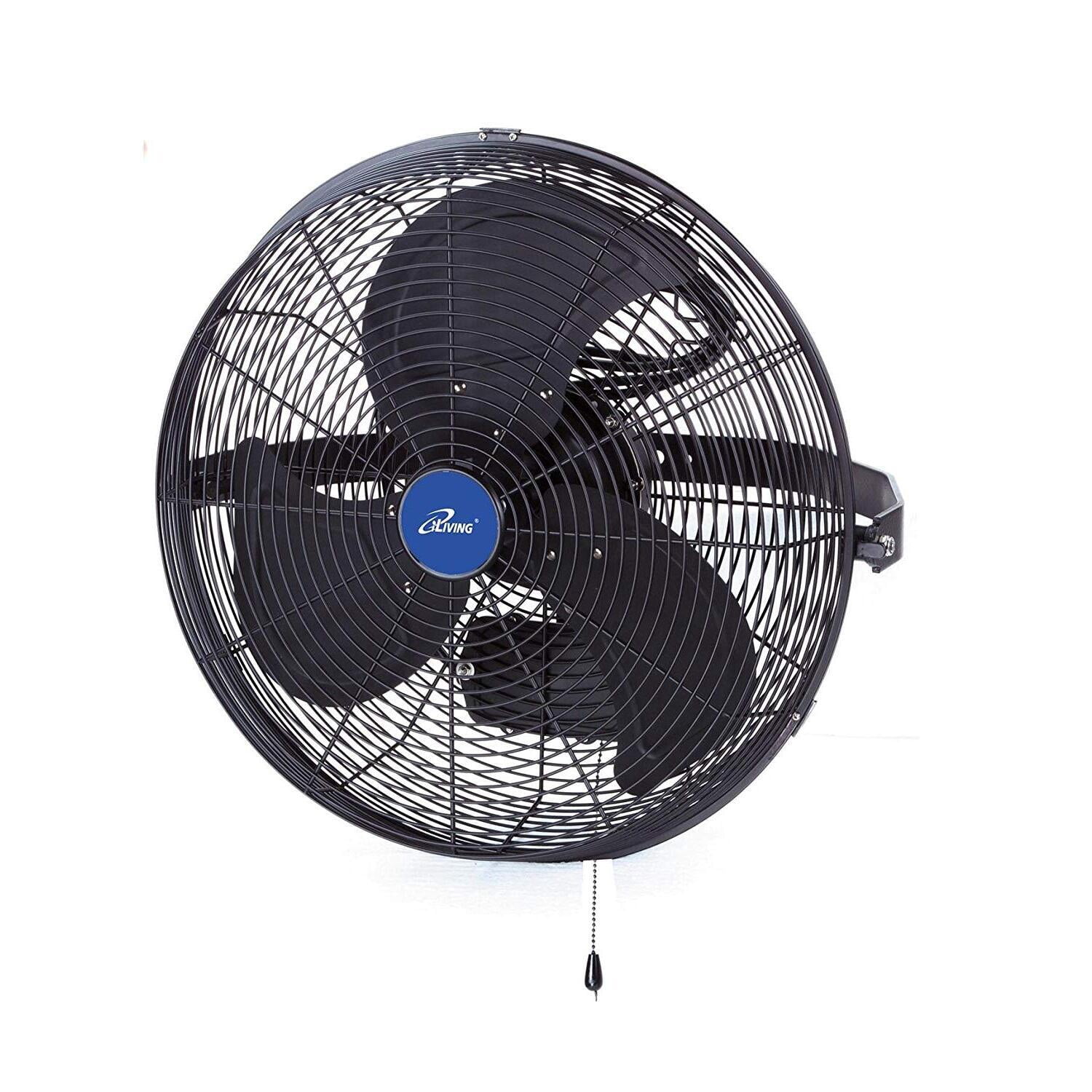 Wall-Mount Outdoor Misting Fan, Black 