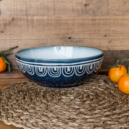 Garden Bowl - Better Homes and Gardens Teal Medallion Serve Bowl