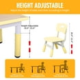 thumbnail image 6 of UNICOO® Kids Table and 2 Chairs Set, Height Adjustable Toddler Table and Chair Set, Easy to Wipe Arts & Crafts Table, Suitable for Ages 2-8, Childrens Table and Chair Set (BY-60-MY), 6 of 7
