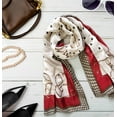 thumbnail image 6 of Wrapables Silk Like Satin Polyester Large Scarf Wrap, Dots & Gold Chains, 6 of 6