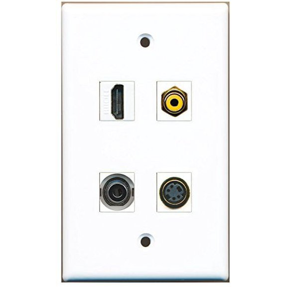 RiteAV - 1 Port HDMI 1 Port RCA Yellow 1 Port S-Video 1 Port 3.5mm Wall Plate