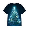 thumbnail image 6 of Dmsael Christmas Shirts Women Christmas Shirt Christmas Party Tops Xmas Gift Tees Holiday Season Clothes Mint Green,2XL, 6 of 7