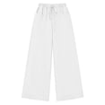 thumbnail image 4 of BUIGTTKLOP Palazzo Pants for Women Drawstring High Waisted Lounge Pants Straight Wide Leg Loose Fitted Summer Beach Trousers, 4 of 6