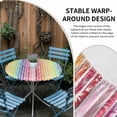 thumbnail image 5 of Dandelion Fitted Tablecloth with Elastic Edged, Round Table Cloth for Dining Table, Rainbow Stripes Modern Minimalist Flowers Waterproof Oil Proof Table Cover for Indoor Outdoor 55"-60", 5 of 8