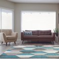 thumbnail image 2 of Ladole Rugs Modern Geometric Pattern Honeycomb Area Rug Carpet in Blue Grey Black, 5x8 (5'3" x 7'6", 160cm x 230cm), 2 of 4