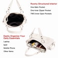 thumbnail image 2 of GAEKEAO Women’s Satchel Handbag Spacious Shoulder Purse with Detachable Strap, 2 of 5