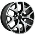 thumbnail image 3 of OE Wheels CV92 20 Inch Rims and Tires Fit Sierra 1500 Honeycomb Style 6x139.7 20x9 Gloss Black Machined - Hollander 5656 - Eagle LS-2 275/55-20 (Set of 4), 3 of 5