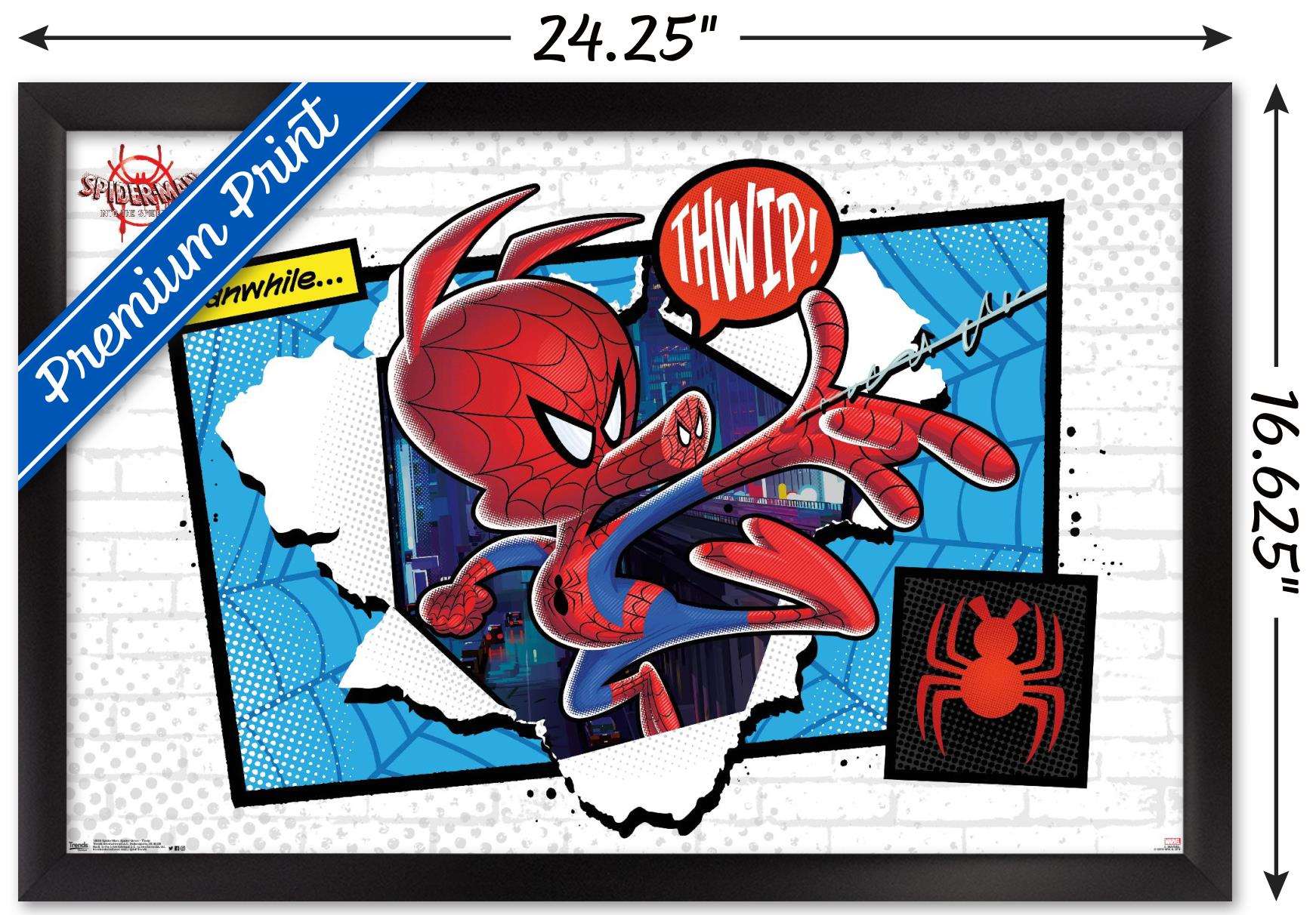 Marvel Cinematic Universe - Spider-Man - Into The Spider-Verse - Thwip Wall Poster, 14.725" x 22.375", Framed