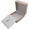 thumbnail image 4 of 1 Qty - Natural Wood Pendant Jewelry Box w/ Burlap Inset Top and White Leatherette Interior, 4 of 4