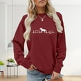 thumbnail image 2 of Sweaters For Women Horse Heartbeat Graphic Hoodless Sweatshirt Long Sleeve Crew Neck Pullover Tops Soft Breathable Fabric For Horse Lover Casual Daily Wear M Womens Sweaters, 2 of 5