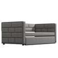 thumbnail image 5 of Euroco Upholstered Twin Size Daybed with Trundle, Gray, 5 of 12