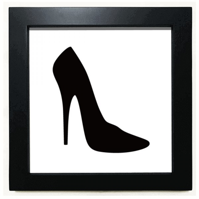 Noir Talons Hauts Contour Modèle Noir Cadre Carré Photo Mur Table