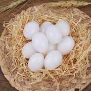 10Pcs White Solid Plastic Solid Pigeon Eggs Dummy Fake Eggs Hatching Supplies