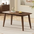 thumbnail image 2 of 7-Piece Modern Indoor Wood Dining Set, A Wood Dining Table and 6 Sets of Soft Cushioned Dining Chairs, Suitable for 6-Person, Cream+Walnut, 2 of 9