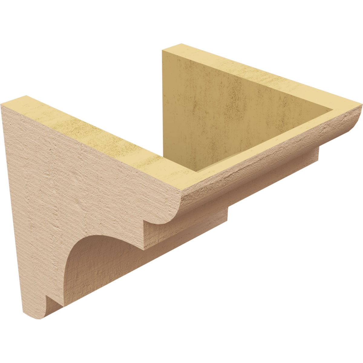 8"W x 8"D x 8"H Wide New Brighton Rough Cedar Woodgrain TimberThane Corbel, Primed Tan