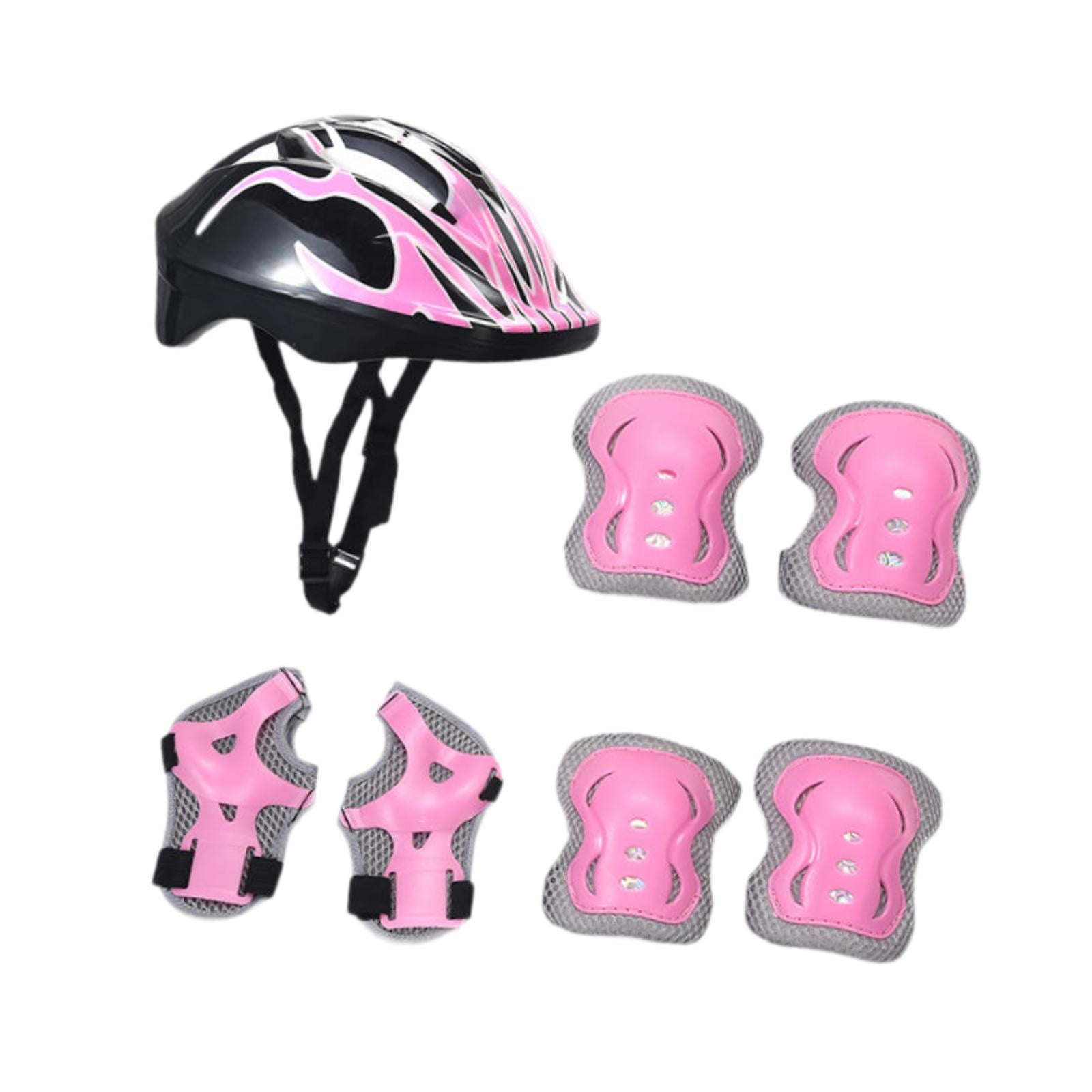 Dualoai Children's helmet set, skating helmet, comfortable and light, with elbow Pink